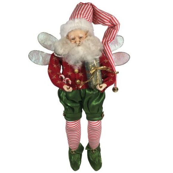 Mark Roberts Christmas Santa Fairy Elf Pointy Shoes Present Candy 21" Posable - Picture 1 of 16